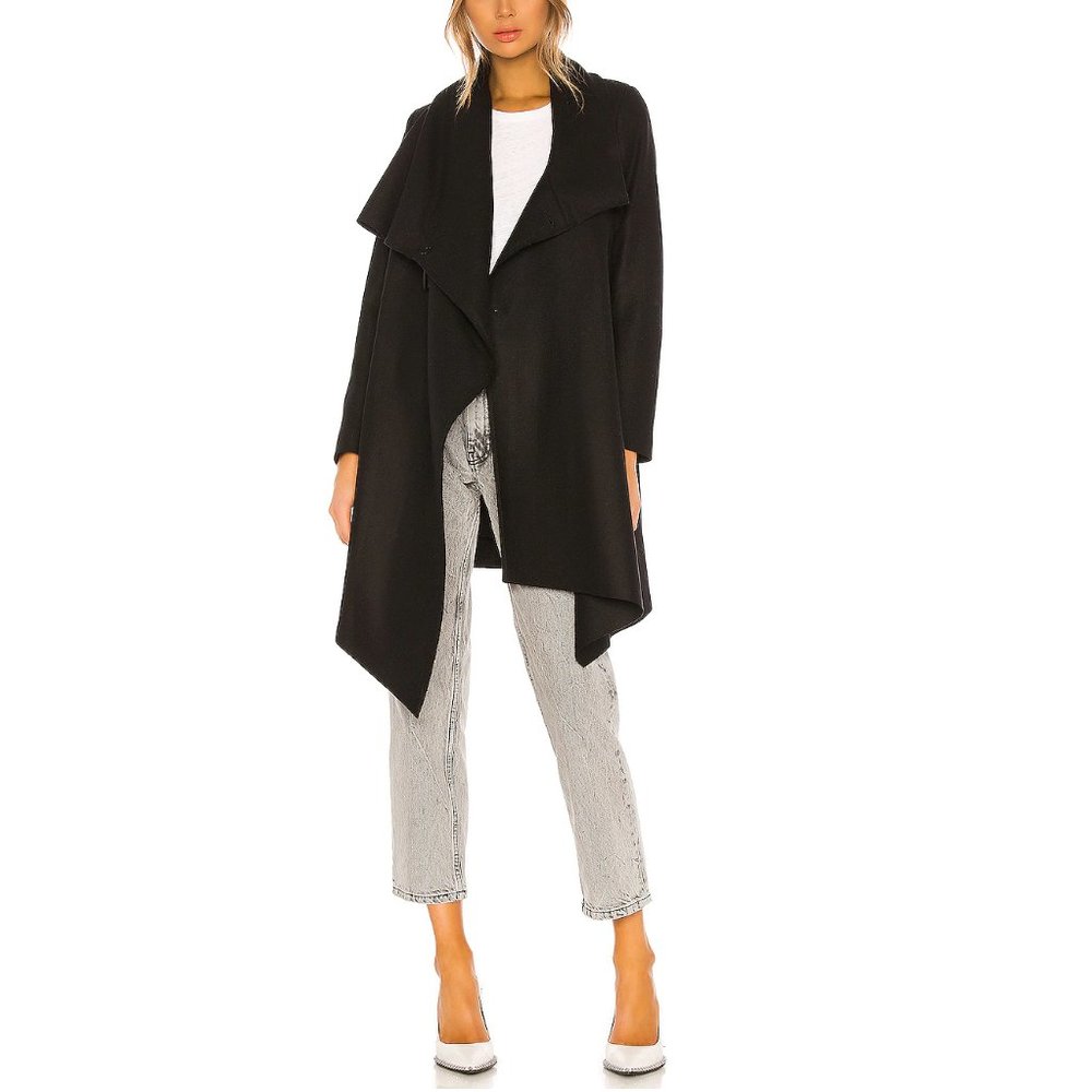 NWT All Saints City Monument Black Coat Size 0